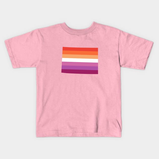 Colorado Lesbian Pride Kids T-Shirt by littleSamantics